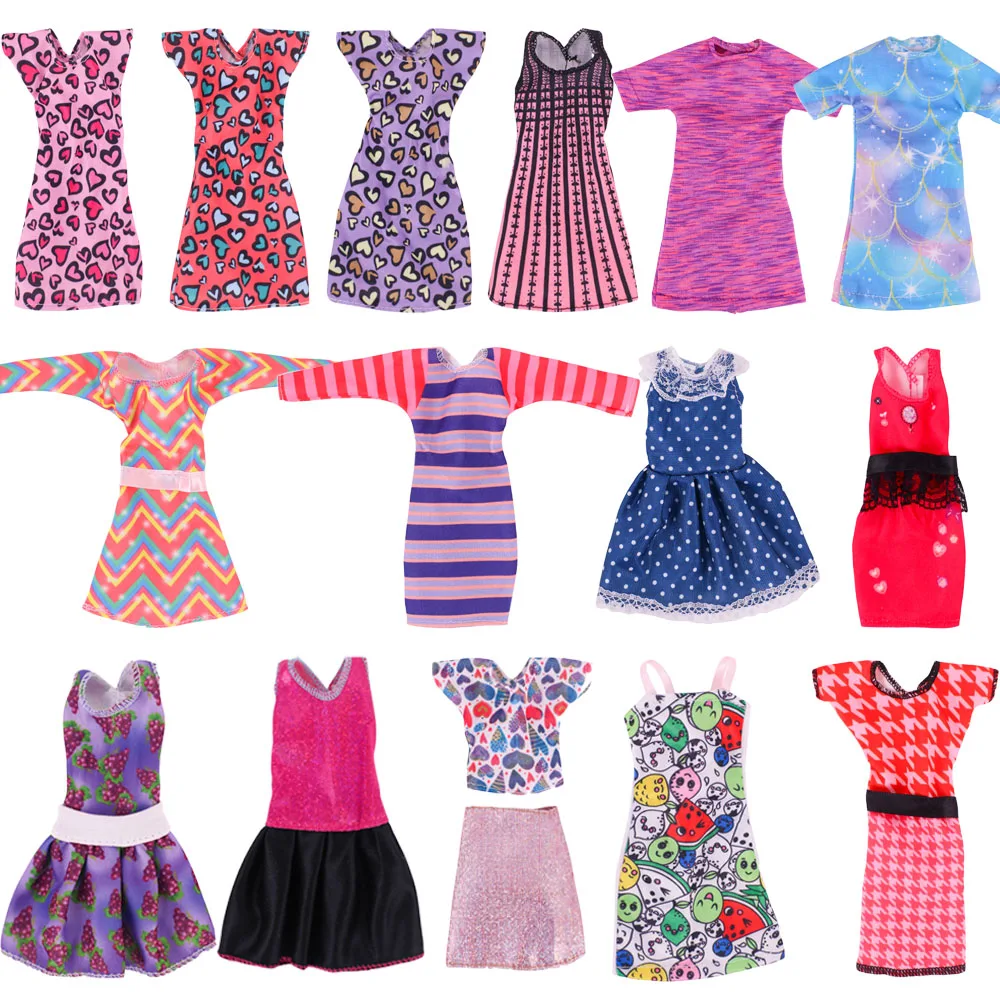 Doll Clothes Cute Daily Dresses Multi-Pattern Pretty Skirt Fashion Outfit For 30CM&1/6 BJD Doll Accessories,Girl Toys Gift DIY
