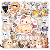 Kawaii Cat Stickers Kitten Cartoon Funny Kids Anime Cute Pet Animal DIY Sketch Gift Phone Laptop Scrapbooking Waterproof Sticker