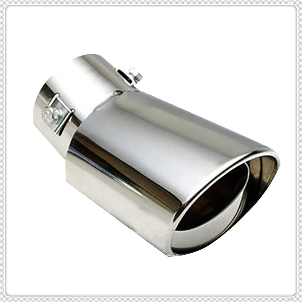 Universal Car Exhaust Muffler Tip Round Stainless Steel for VW EUPOVAN GOLF 1997 2009 POLO rassat 2005 1996 subaru