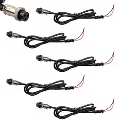 5Pcs GX16 Connector Cable 3Holes Female Line For 42V Electric Bike Scooter Charger Accessories DIY 3P GX16 Line Diameter 12.44MM
