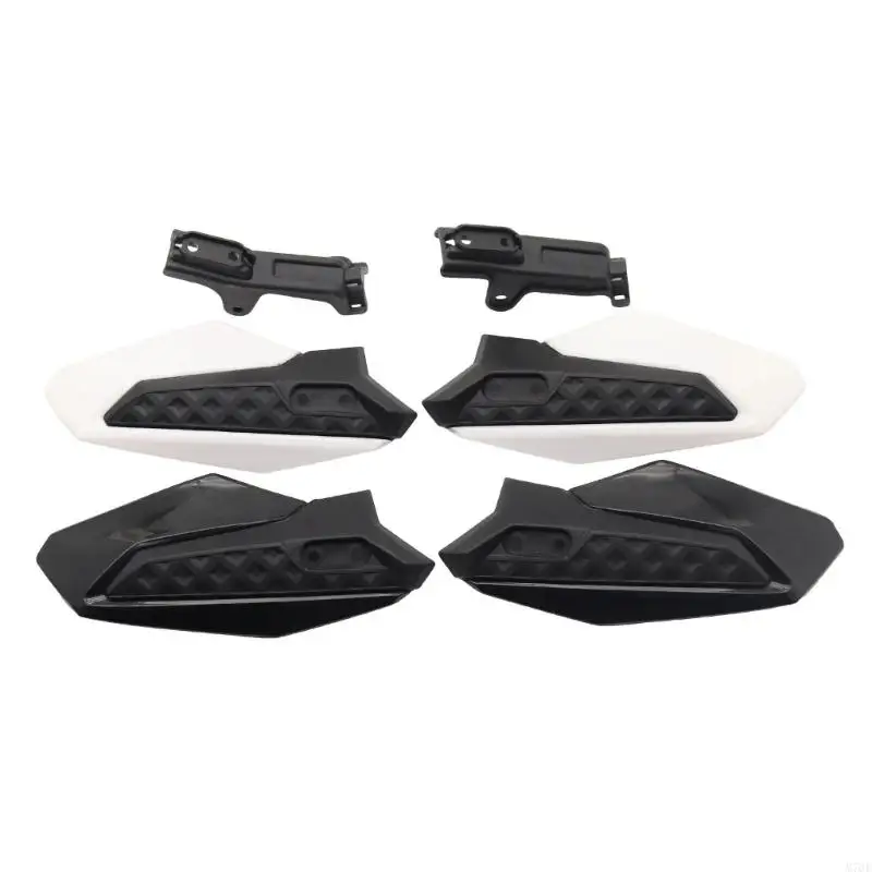 M76E Motorrad-Handschutz-Set, Handschutz mit eckigen Schutzschalen und Halterungshalterungen für Windschutz Lenker – Detail 9