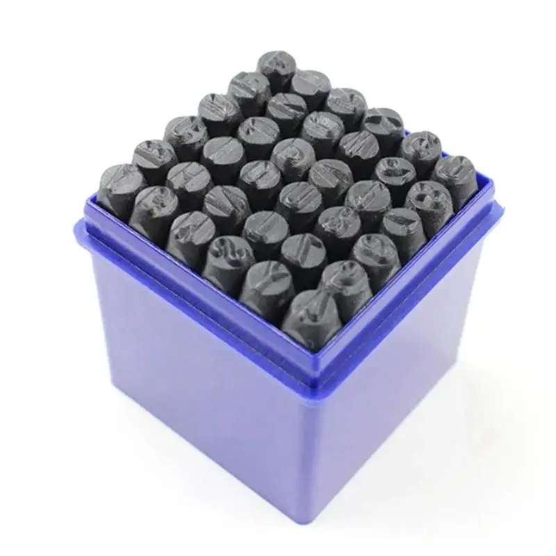 

ELEG-36-Piece Set English Numeral Punching Alphanumeric Punching Punching Is Suitable For DIY Belt Leather Craft Tools