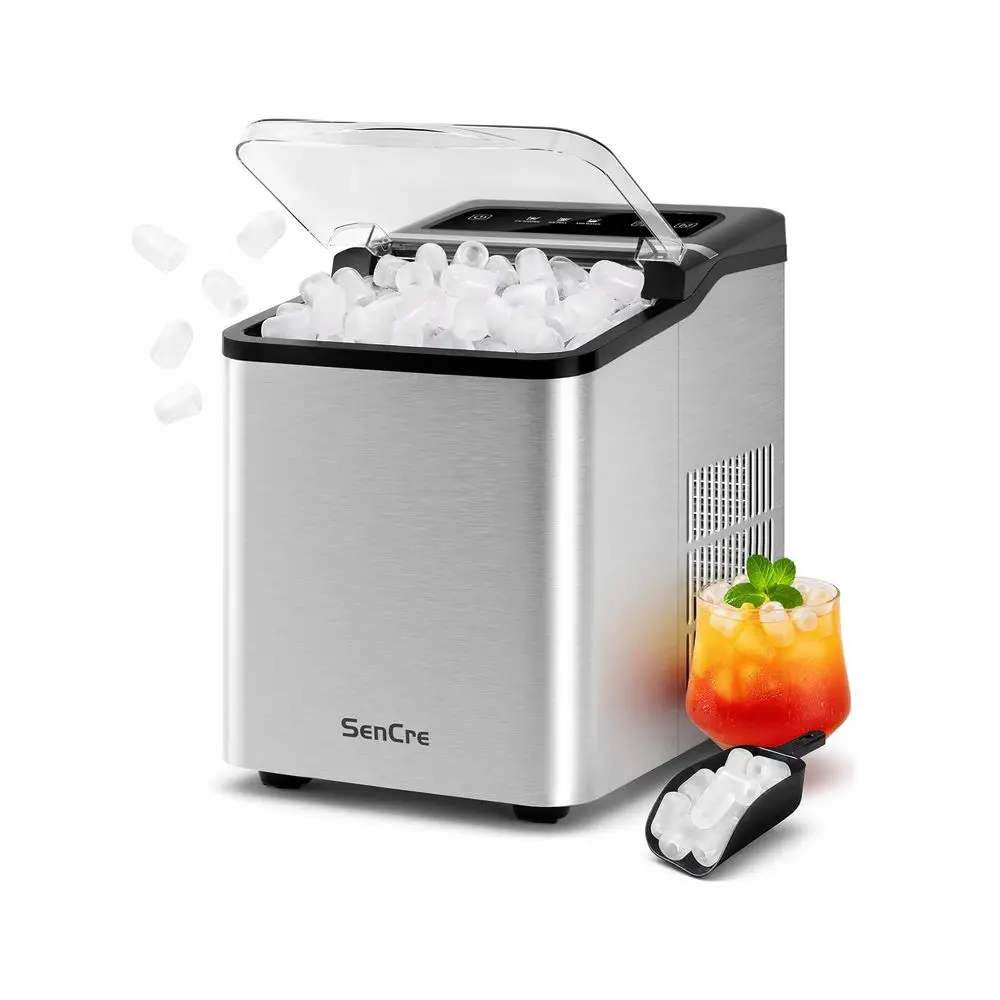 Makers Countertop, 26.5Ls/24H Ice hine with 2 Sizes, 9 Ice Cues Releain 6 Mins, l-Cleaning Portale Maker with Sc