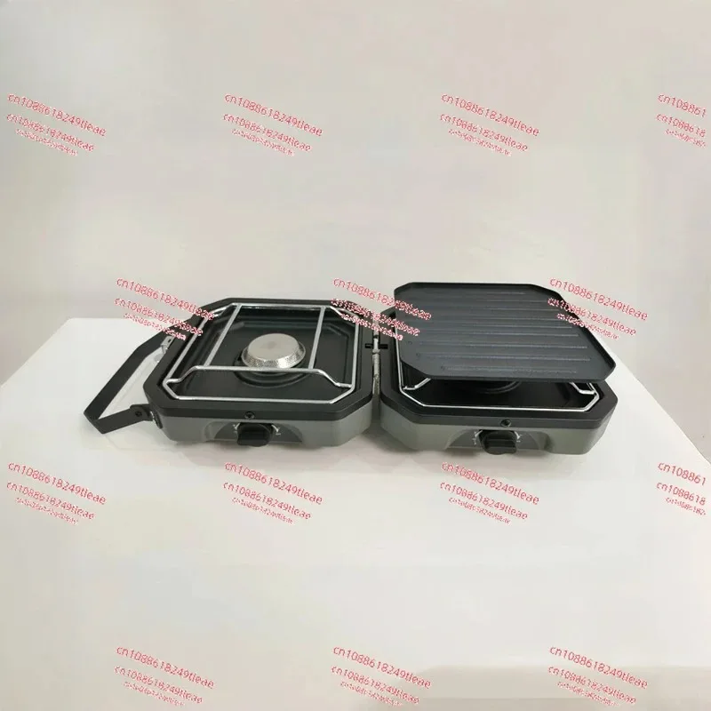 Foldable Portable Outdoor Camping Equipment Camping Picnic Fried Steak Stove Cassette Stove New Double Head Stove