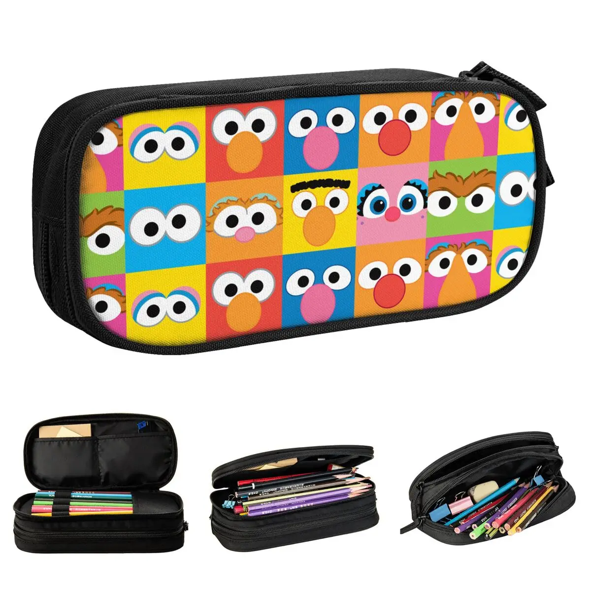 Sesamed Sweet Streets Pencil Cases Classic Pen Box Bag for Student Big Capacity School Supplies Cosmetic Pencil Box