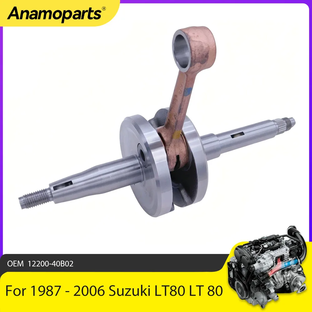 Motorcycle Parts Crankshaft Crank Shaft Assembly For Suzuki LT80 LT 80 Quadsport 1987 - 2006 12200-40B02