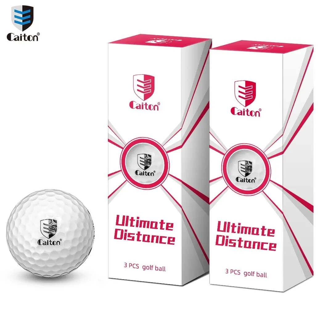 Golf Extreme Distance Double-layer Ball, Aerodynamic Design High Core Soft Feel, Increase Flight Distance 40 Yards + (6/3pcs)