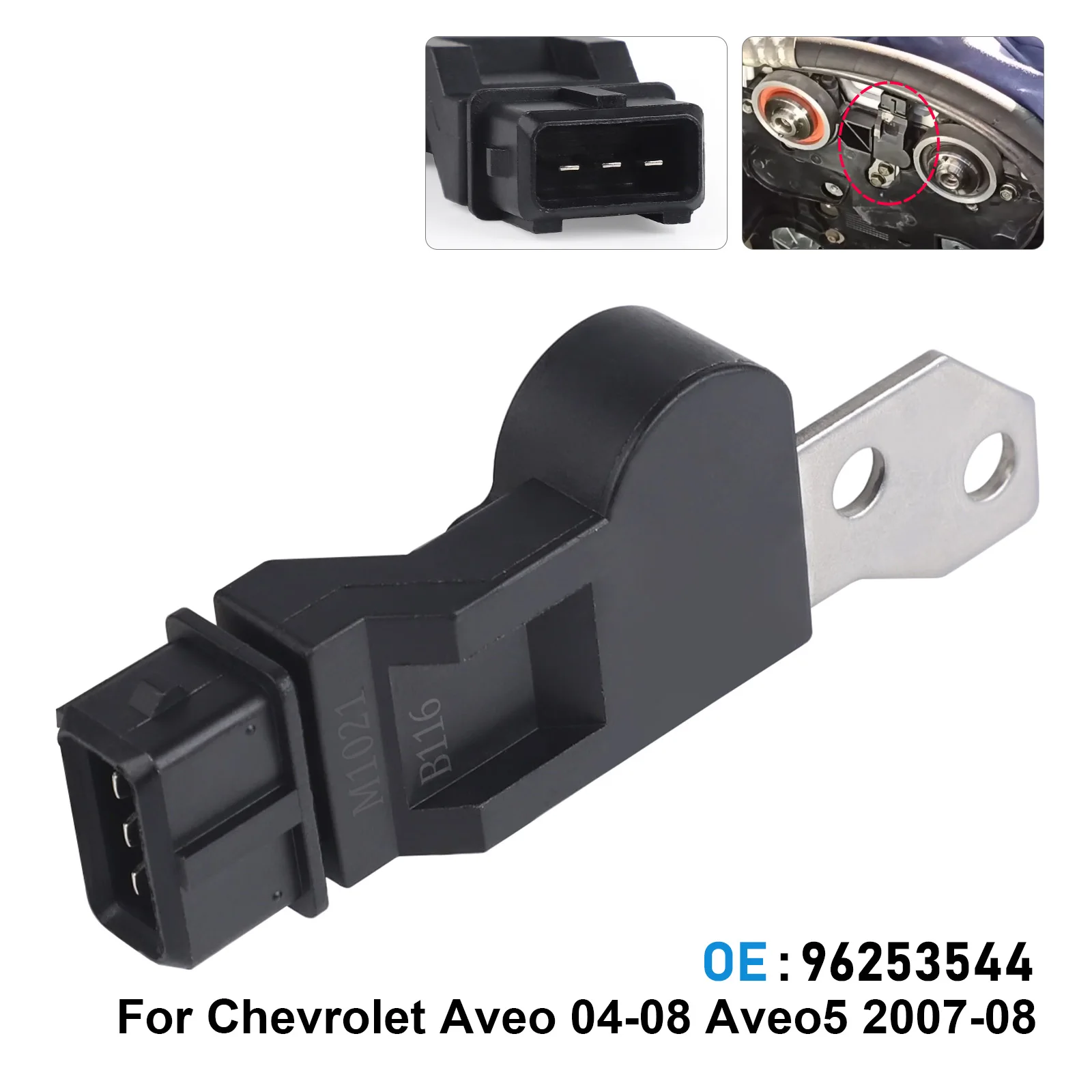 

OE 96253544 PC592 SU8901 Датчик положения распределительного вала двигателя пластиковый для Chevy Aveo 2004-2008 1,4 л 1,6 л Pontiac Wave 2005-2008 1,6 л