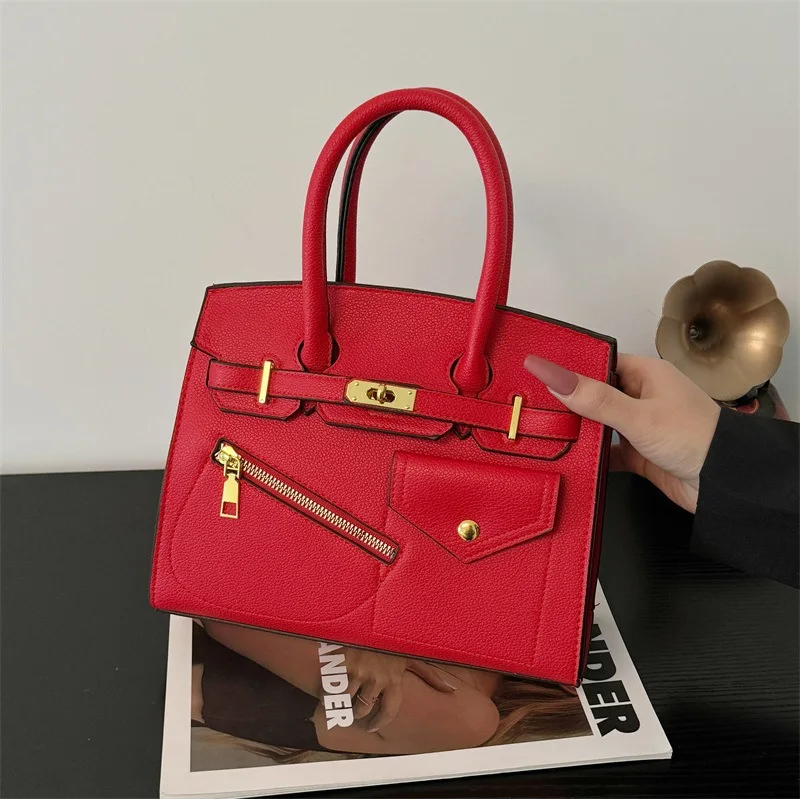 حقيبة حمل ذات سعة كبيرة، حقيبة يد عصرية وبسيطة، حقيبة سفر نسائية متعددة الاستخدامات