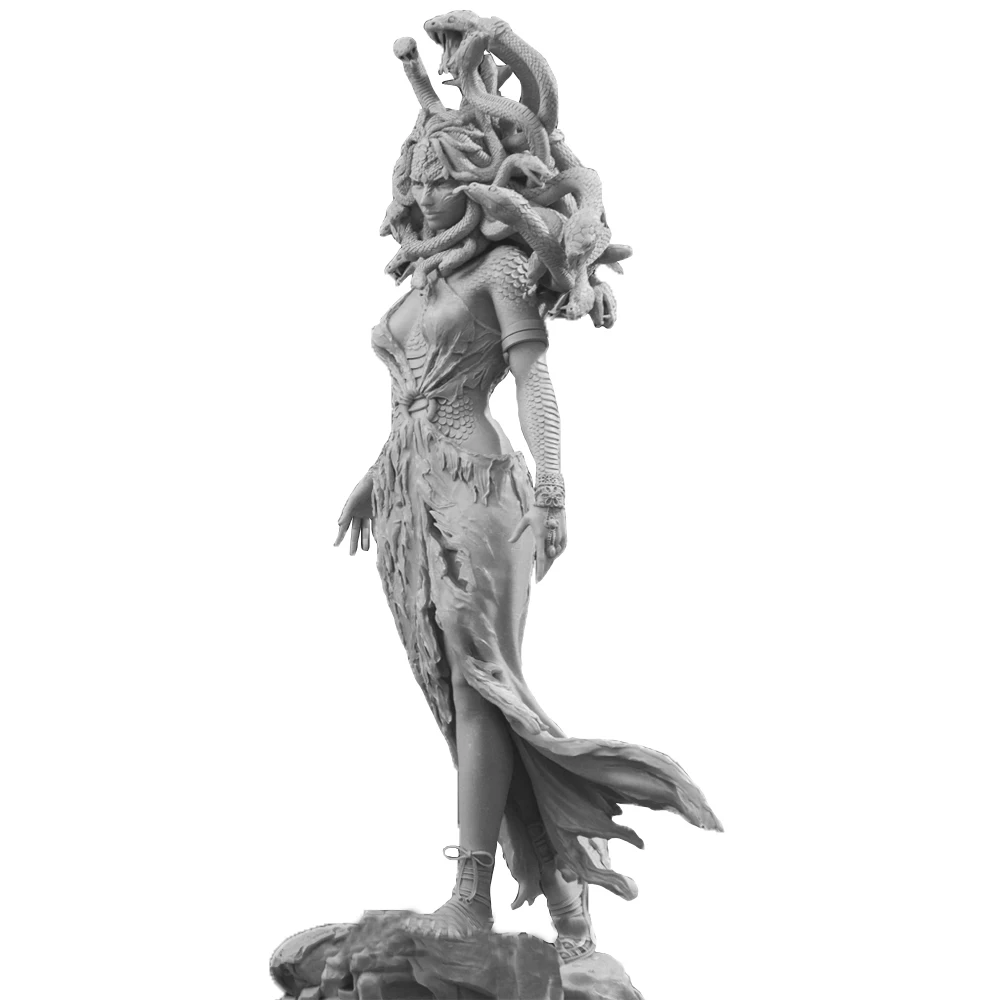 Créature mythique Kit de modèle en résine non peinte à l'échelle 1:18 - Figurine de collection Gorgon DIY pour la peinture et l'affichage (A844)