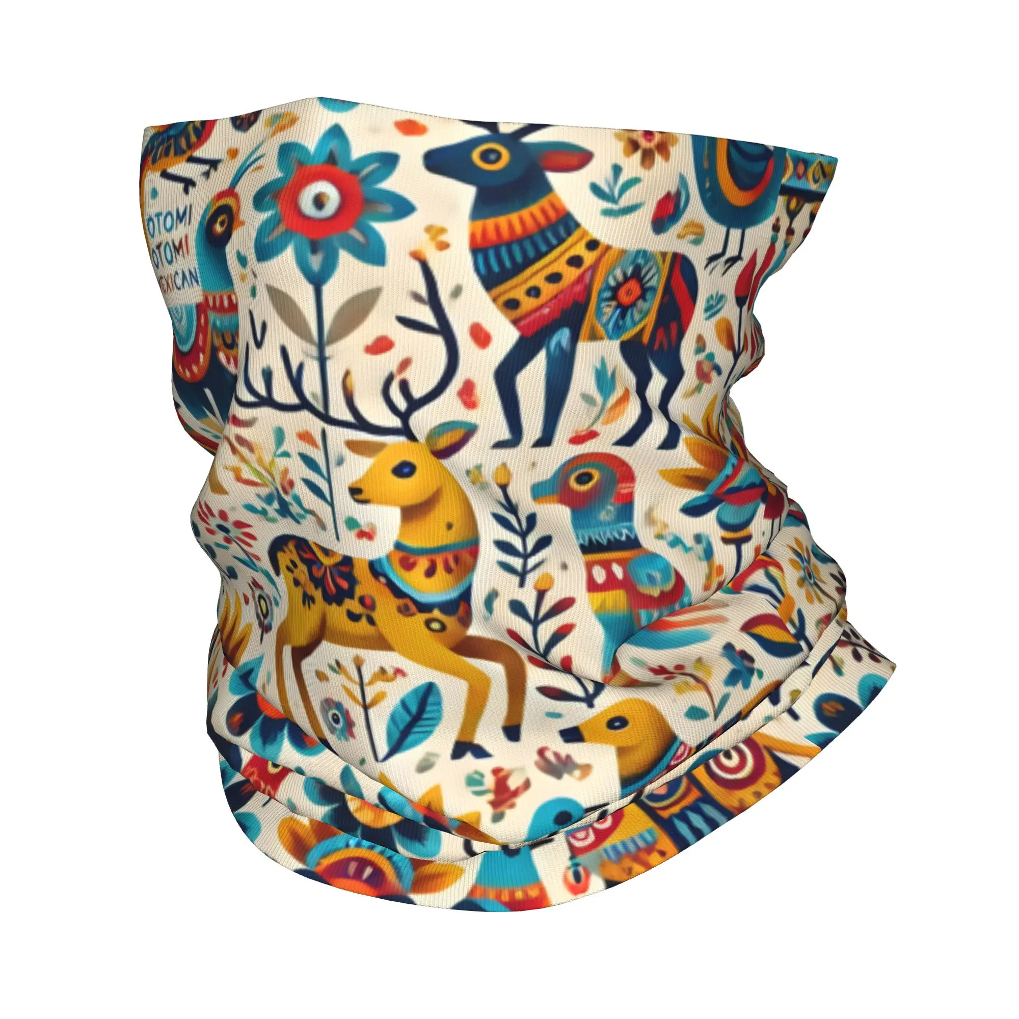Otomi Mexican Animal Art Winter Headband Neck Warmer Men Women Ski Hunting Tube Scarf  Face Bandana Gaiter