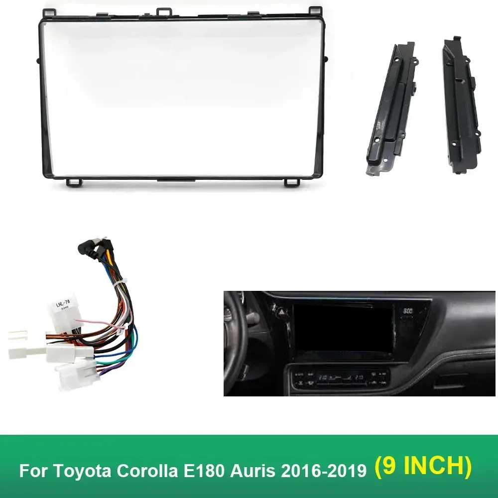 9 Inch Car Frame Fascia Adapter For Toyota Corolla E180 Auris 2016-2019 Android Radio Dash Fitting Panel Kit