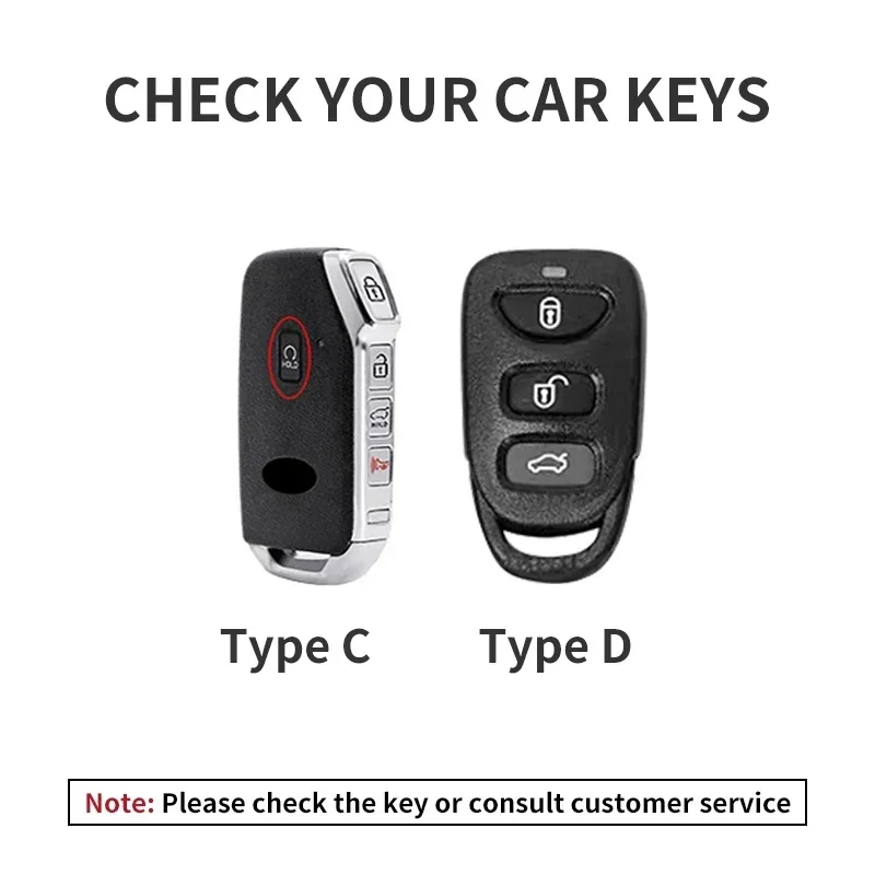3 + 1 Buttons Leather Car Remote Key Case Cover Shell Fob for Hyundai for Kia Tucson Sonata Santa FE Carens Protector Key Fob