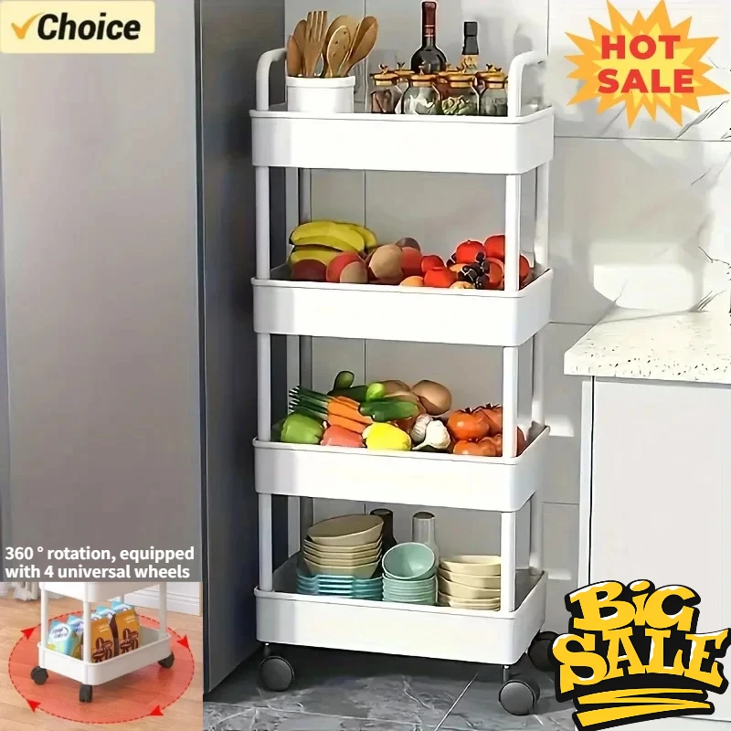 Carrito de Almacenamiento Rodante Multifuncional de 5 Niveles, Estantes Abiertos para Espacios de Estancia, Exhibición de Libros, Ideal para Cocina, Dormitorio