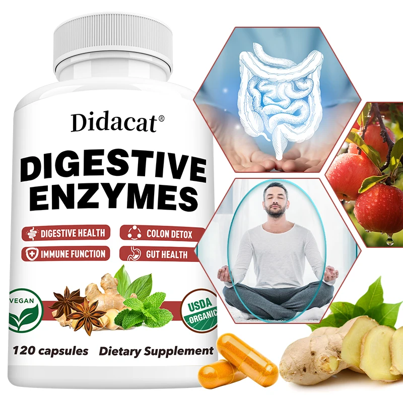 Digestive Enzyme Supplement To Support Digestive Health and Lactose Absorption, Gut Health, Immune Function Support