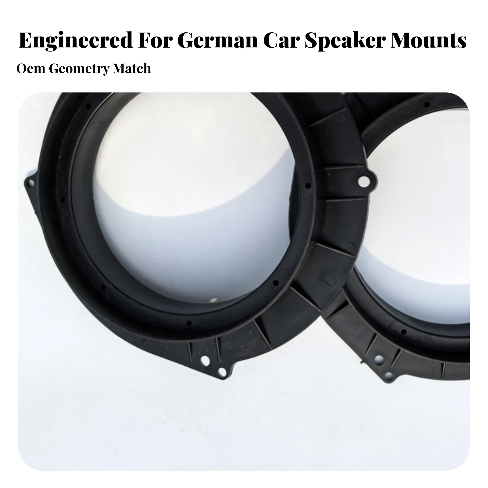 2 Pieces 6.5-Inch Speaker Rings Long-Lasting Car Speaker Adapter Multi-Hole No-Damage for German Automotive Owners