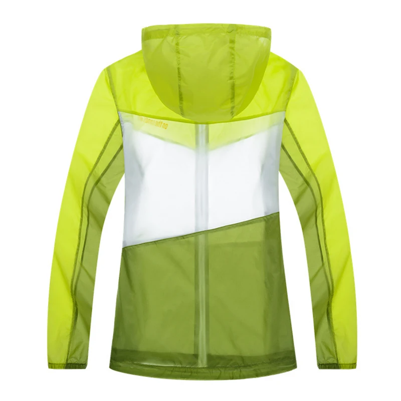 TRVLWEGO Women Jacket Outdoor Running Camping Hiking Bike Sport Ultralight Waterproof Color Splicing Light UV Rain Proof Coat