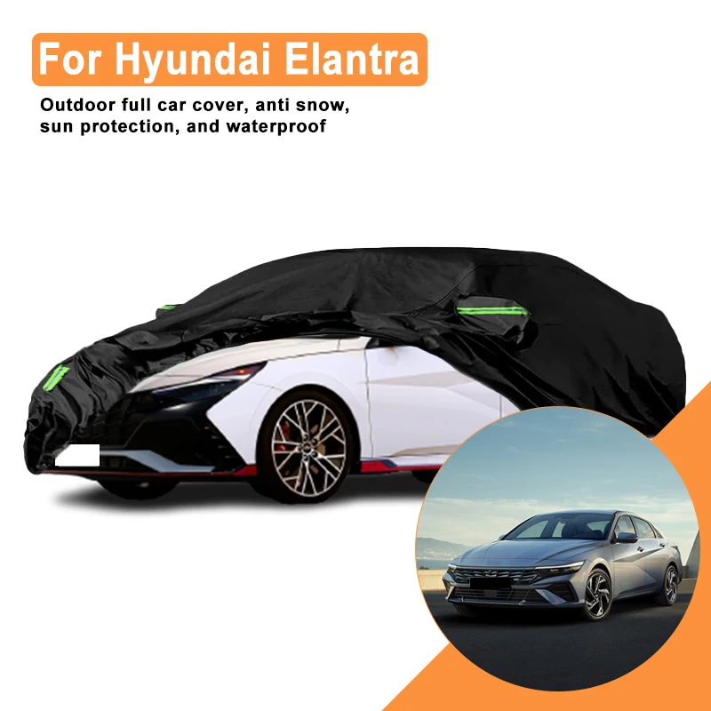 

Full Car Cover for Hyundai Elantra Outdoor Use - Waterproof Snowproof Sunshade, Winter & Summer Auto Protection Accessories