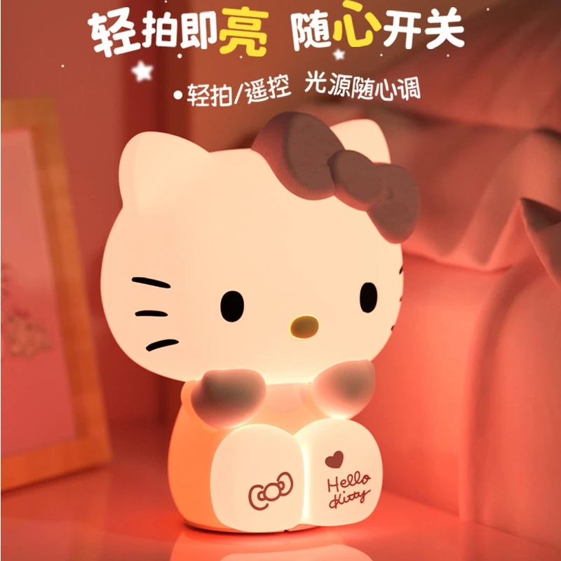 

Cute Cartoon Hello Kitty Creative Night Light Pat Light Desktop Decoration Living Room Bedroom Sleeping Light Girl Birthday Gift