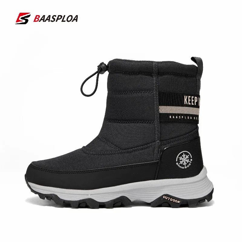 Baasploa Women\\\'s Boots Non-Slip Comfortable Winter Shoes Waterproof Fashion Outdoor Sneakers Keep Warm Female Hiking Shoes