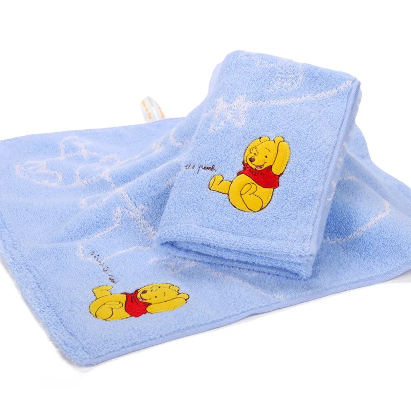 Disney Winnie the Pooh Towel Handkerchief Square Scarf Cartoon Soft Water-absorbing Quick-drying Boy Kids Hand Towel 34x34cm