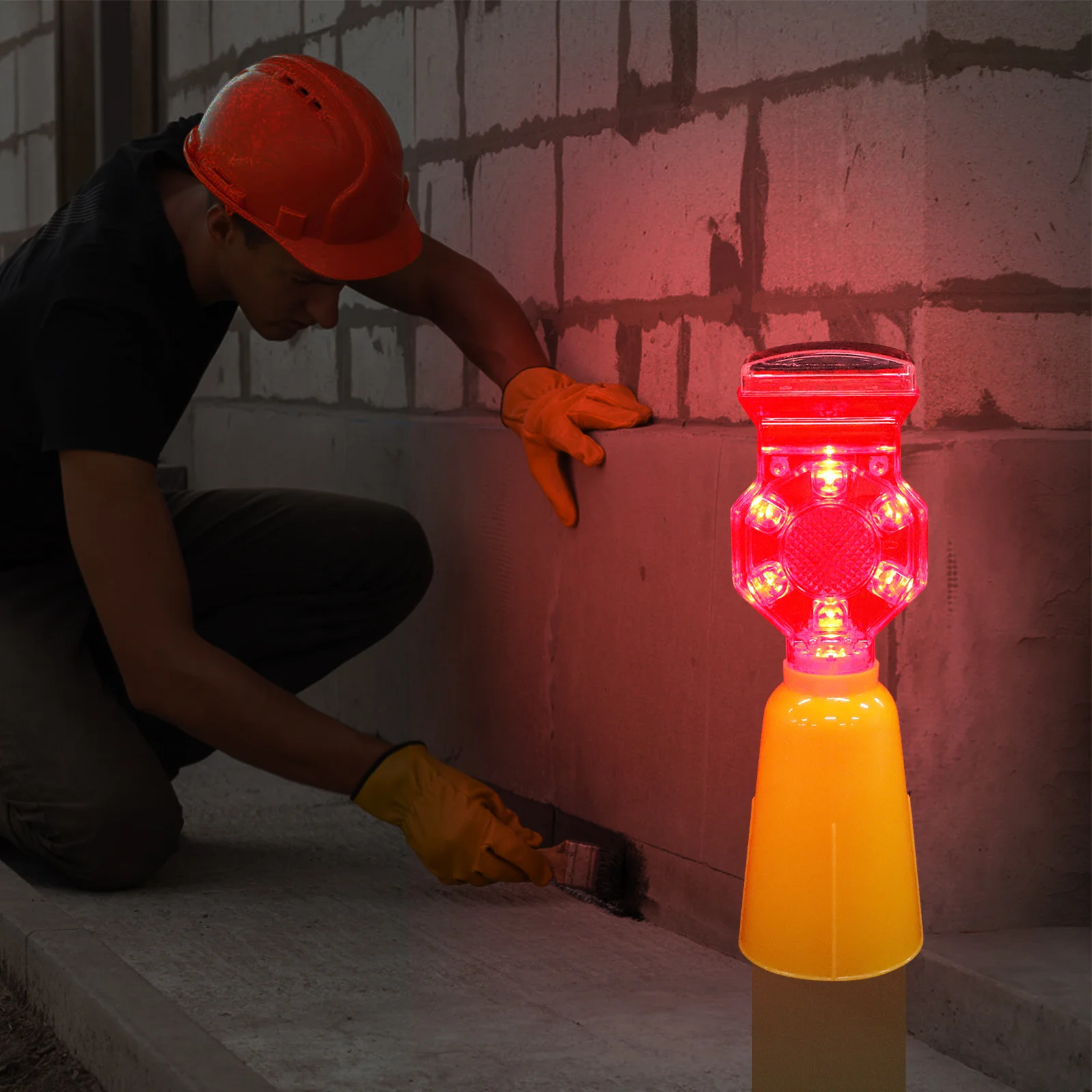 تعمل بالطاقة الشمسية ضوء إحترافي سطوع عالية مصباح تحذير الطوارئ لسيارة شاحنة البناء مركبة في الهواء الطلق استخدام منارة الشمسية #5