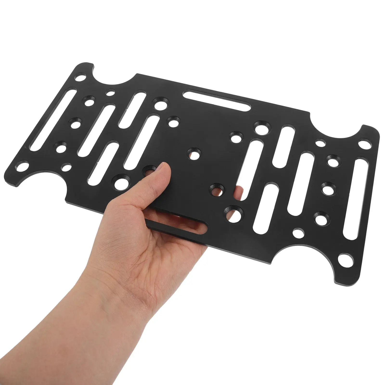 Heavy Duty Post Mount Mailbox Bracket Black Metal Support Plate for 4x4 Posts Base Residential Outdoor Mailbox Installation