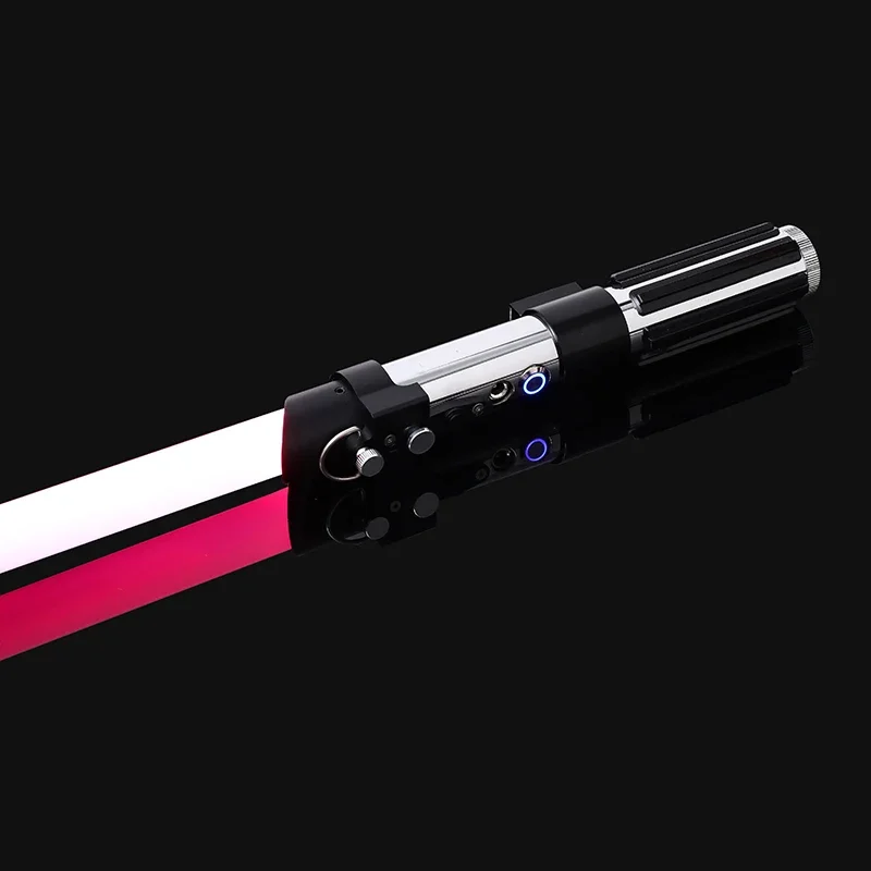 Metal Hilt RGB Double-edged Glowing Toy Sword, 16 Color Changing LED, Switchable Sound & Light, Cosplay Costume Prop Gift
