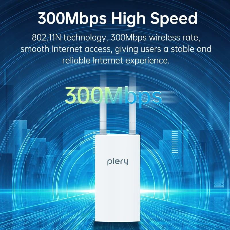 

PLEY 300Mbps 4G Outdoor Router Insert a Sim 802.11N 32 User Wifi signal Router Wifi Wireless Extender amplifier plug and play