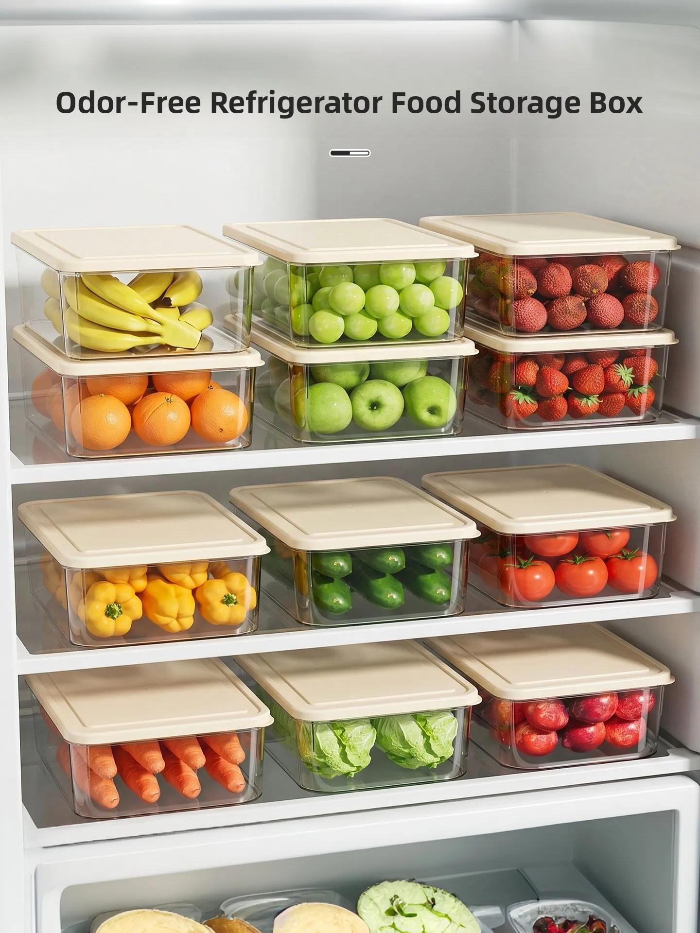 

Food Grade Kitchen Fridge Storage Box Freshness Preservation Freezer Compartment Specialty Sealed Container Home Organization