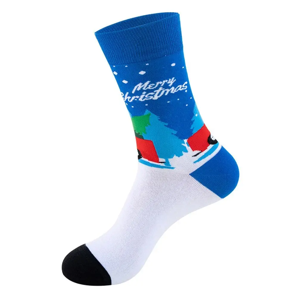 

Winter Funny Pine Tree Santa Claus Elk Snowflake Hosiery Cotton Socks Women Short Socks Christmas Socks