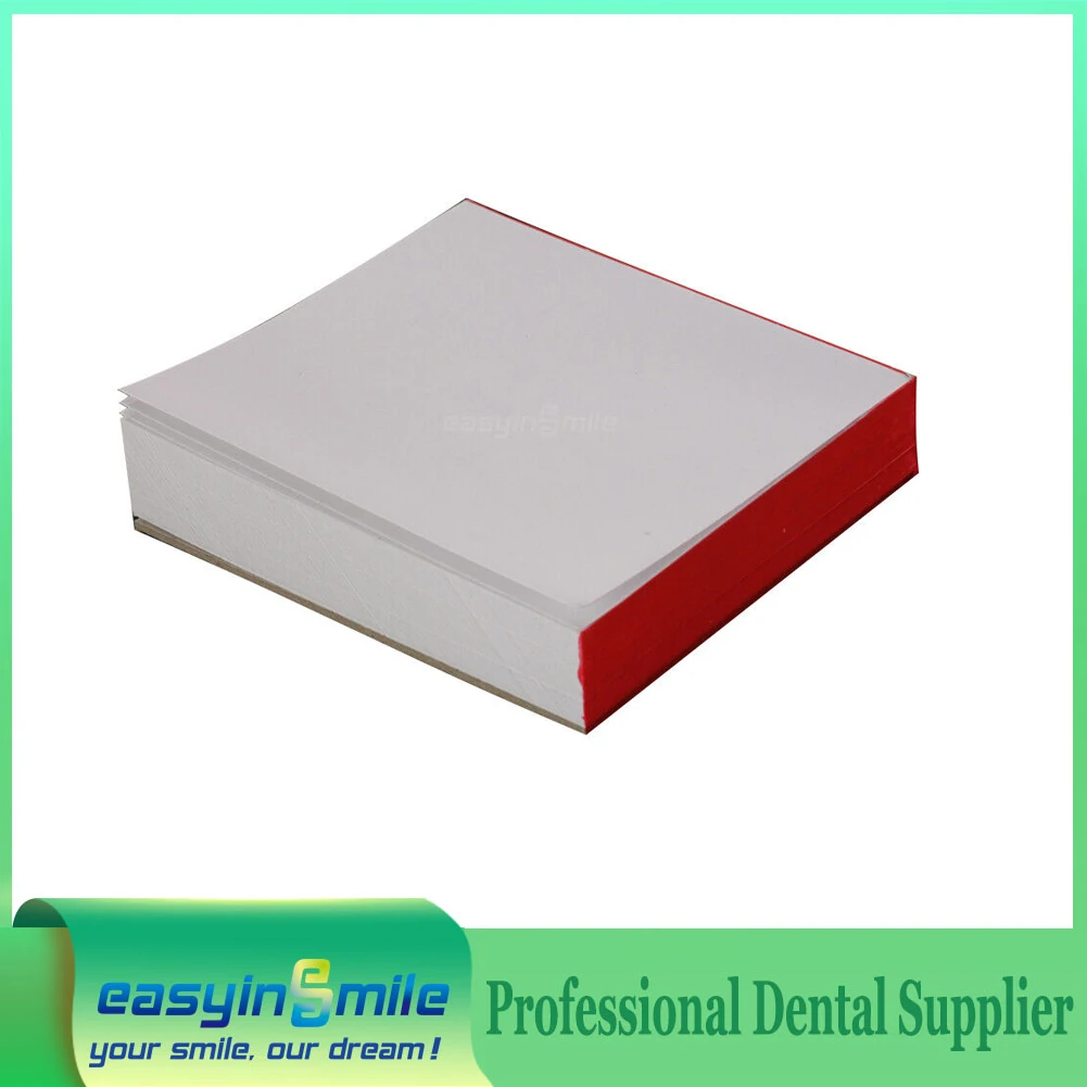 

100 Sheet EASYINSMILE Dental Mixing Pad Poly-Coated Paper Pad Disposable Lab Cement Powder Composite 2 Sides Use S/M/L