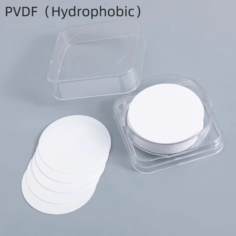 50pcs/100pcs 13mm-100mm Lab PVDF Hydrophobic Organic Microporous Membrane or Used As Air Filter Medium Micro-hole Filtering Film