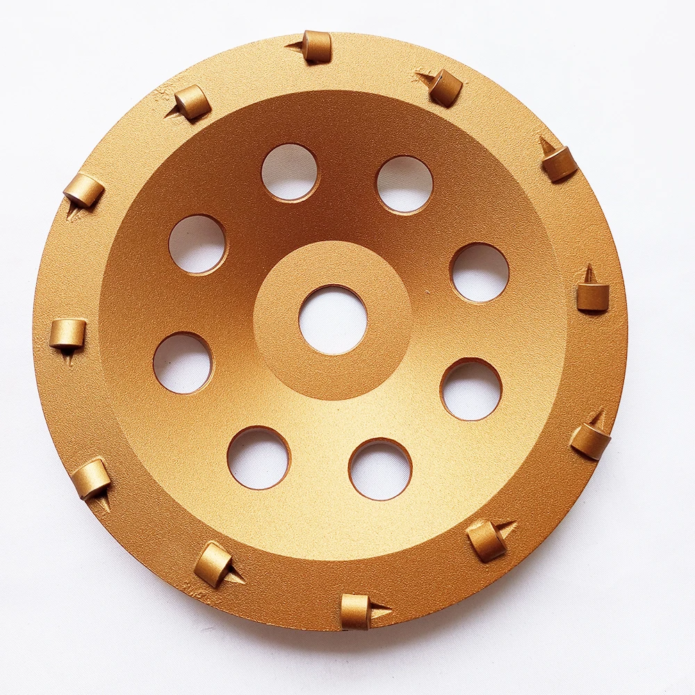 7 inch 180mm PCD Grinding Cup Wheel Polycrystalline Diamond Grinding Wheel Hole 22.23/16mm for Removing Epoxy Coating Glue
