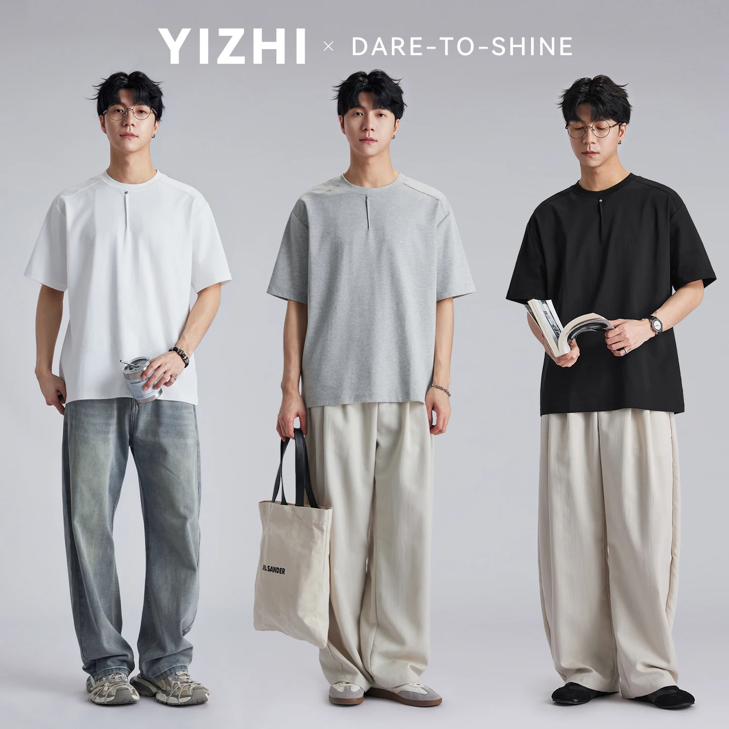 Fashion Men's Minimalist Henley Neck T-shirt 2026 Summer Loose Raglan Sleeve Solid Color Soft Casual Commuter Short Sleeve Tops