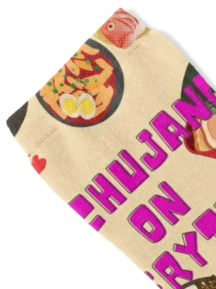 Gochujang on everything Socks Soccer tennis floral FASHION Women Socks Men's