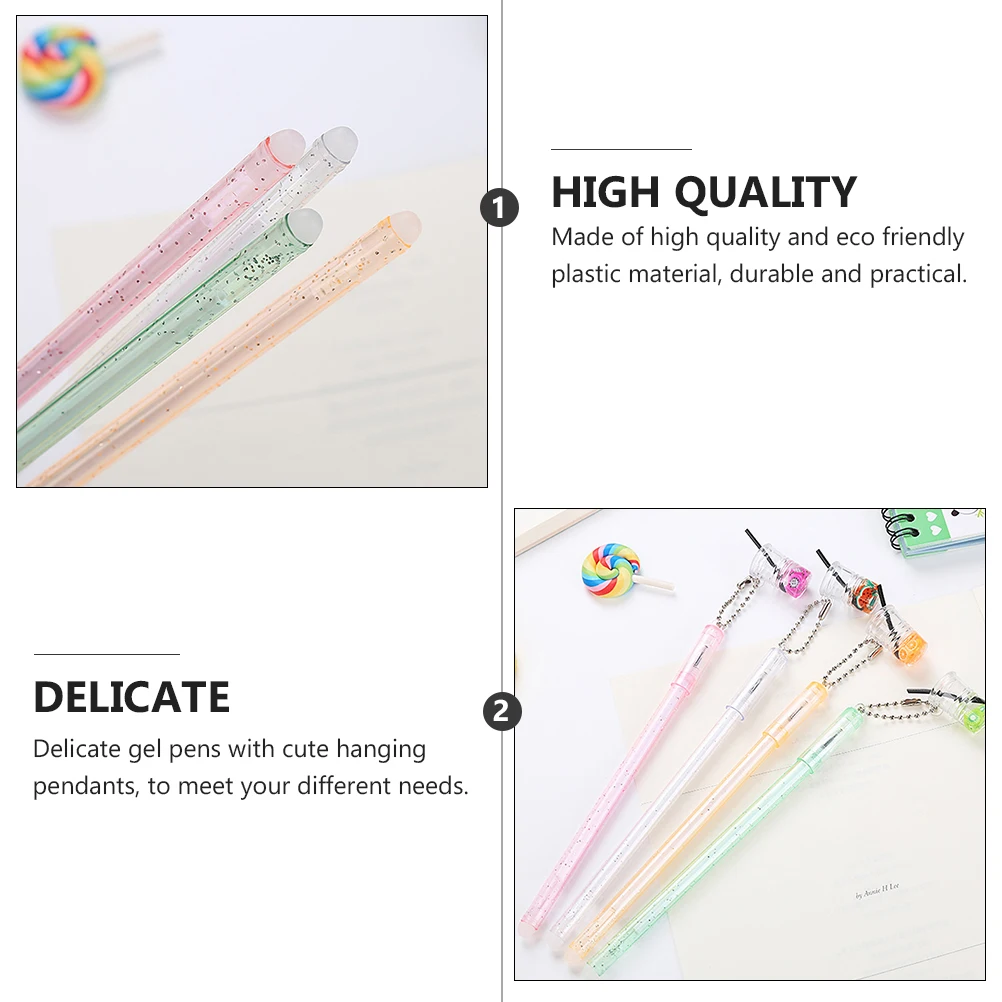 

10 pcs Pendant Gel Pens Eco Writing School Office Stationery Student Craft Gifts