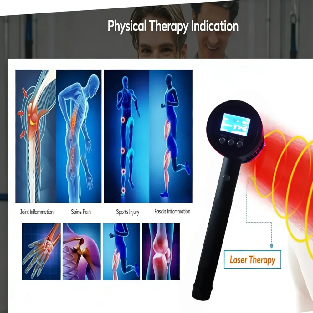 HLKGO Portable 650nm Red Light Therapy Cold Laser Pen 1295mW Home Pain Relief Device for Arthritis Sciatica Anti-Inflammation