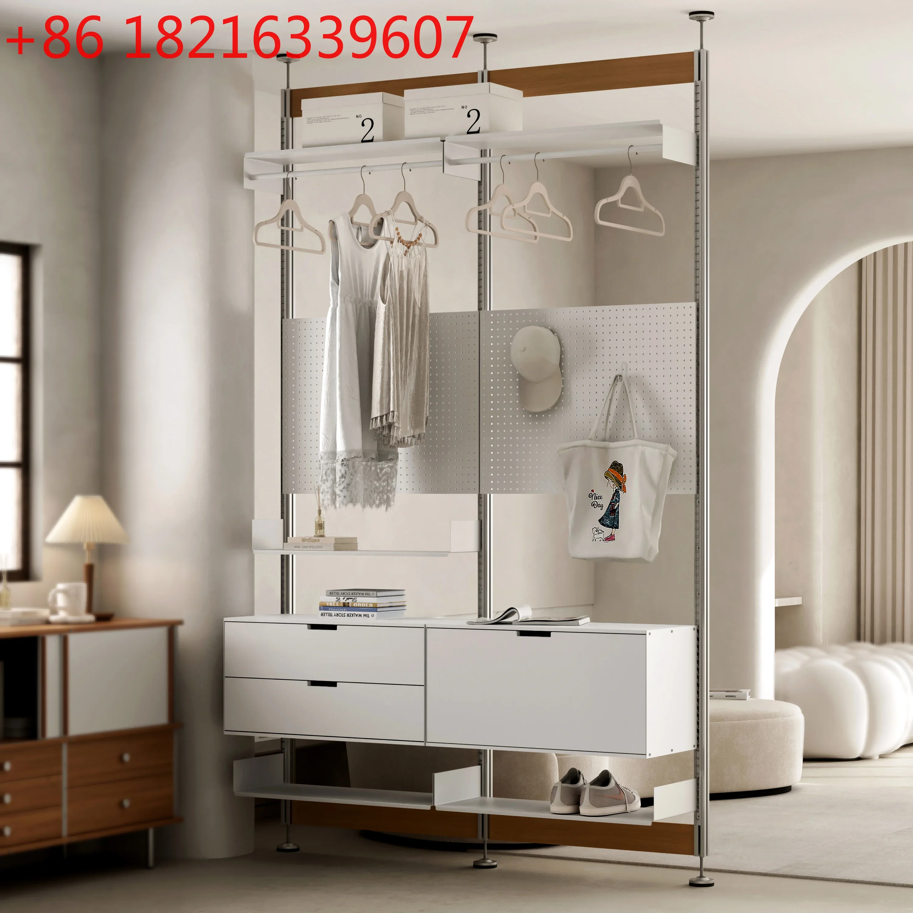 TAO Customizable stainless steel rack partition hole plate storage adjustable living room entrance display rack