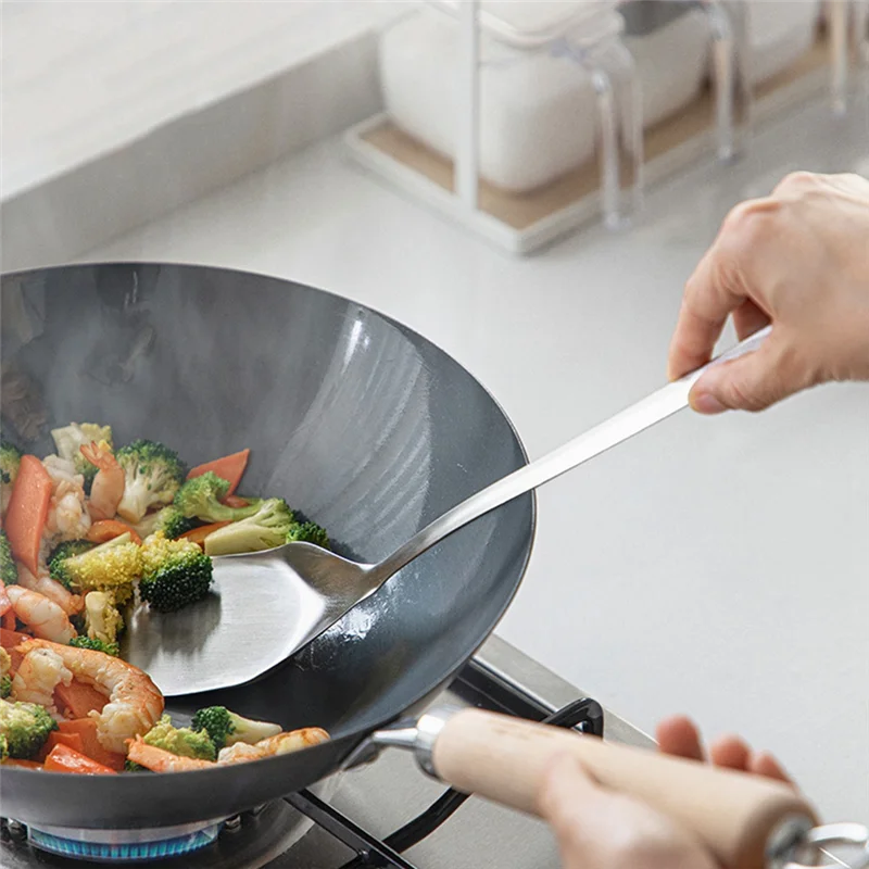 

ABJI-Kitchen Spatula 304 Stainless Steel Dishwasher Safe For Cooking Practical Slotted Shovel Frying Stirring Home Turner