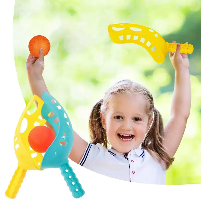 Scoop Ball Set Toss And Catch Game Colorful Beach Toy Outdoor Sports Equipment For Vacation Adults Kids Picnic Park Home School