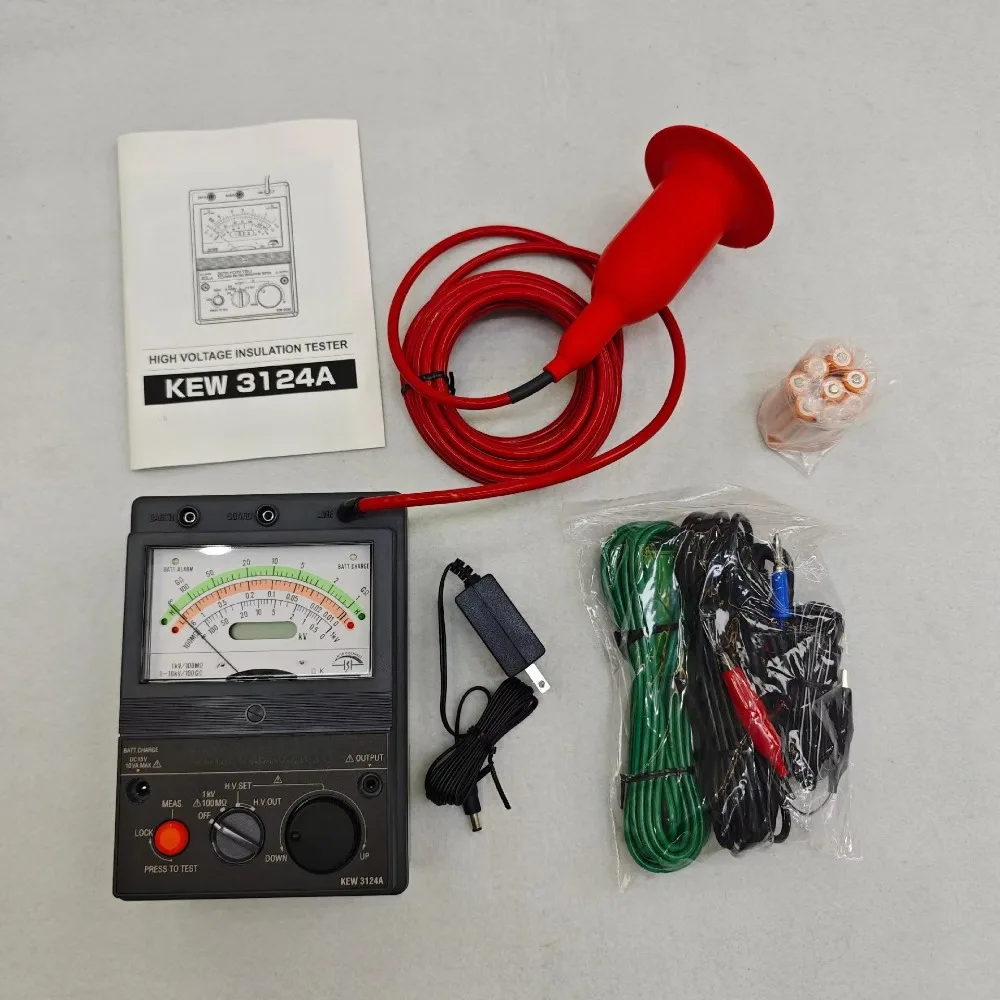 KEW3124A High Accuracy Adjustable High-Voltage Megohmmeter 1 KV to 10 KV Continuously for Cables