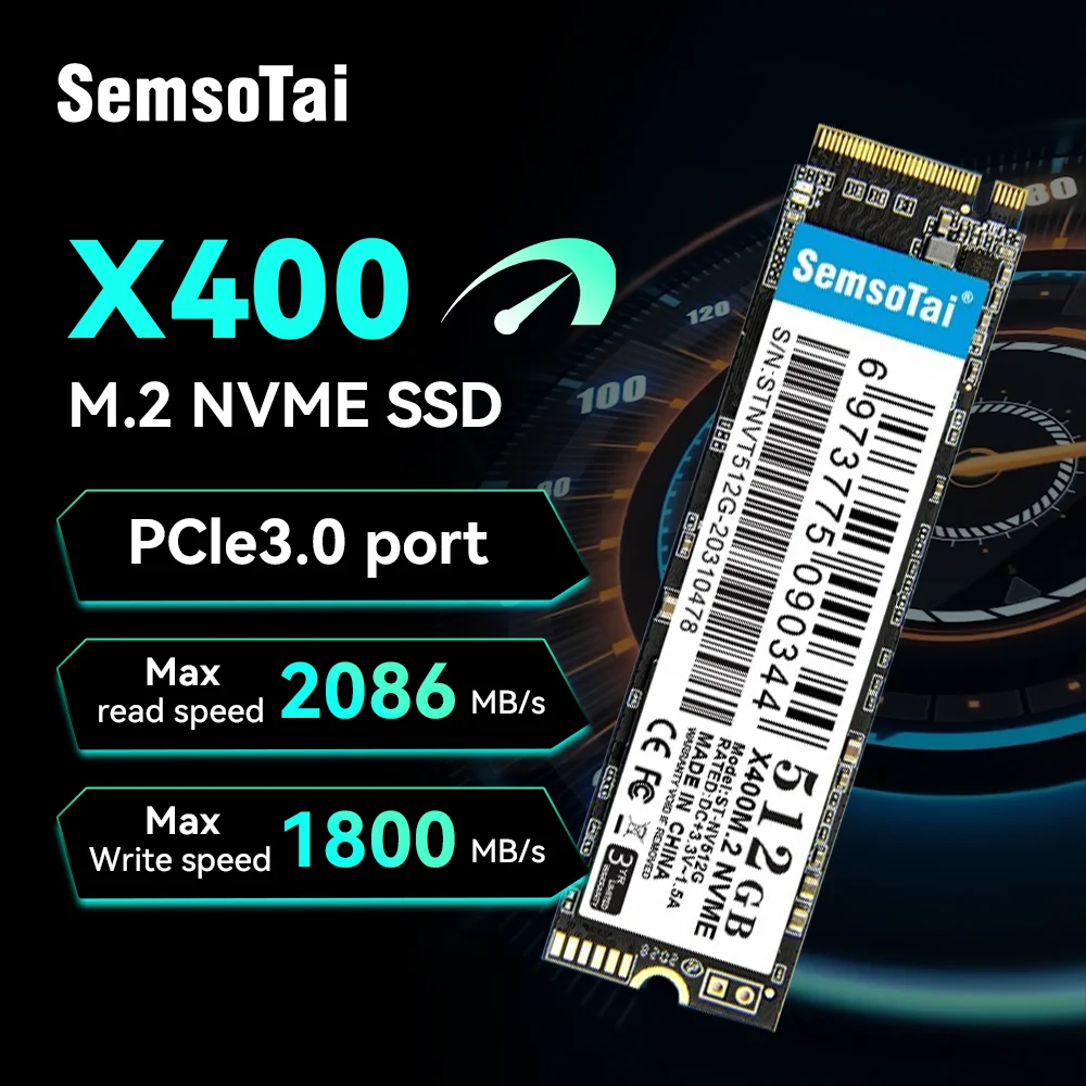 

SemsoTai X400 M.2 SSD 256 ГБ 512 ГБ PCIe 3.0 NVMe Жесткий диск 2280 Твердотельный диск для настольных ноутбуков ПК геймеров