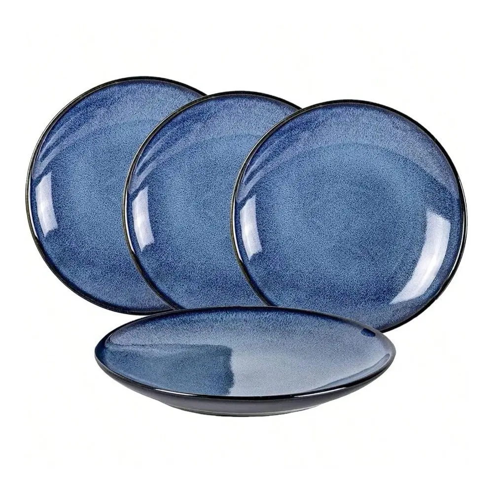 

Dinner Plates Set Of 4 Porcelain 10.25 Inch Pasta Plate Set With Reactive Glaze For Serving Steak Salad Pizza Dishwasher And Mi