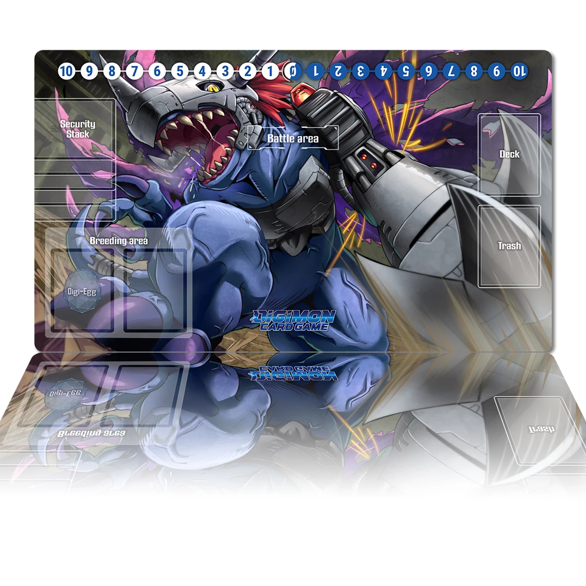 

Digimon Playmat Metal Greymon Mat DTCG CCG Board Game Mat Anime Mouse Pad Custom Desk Mat Card Zone Free Bag Gaming Accessories