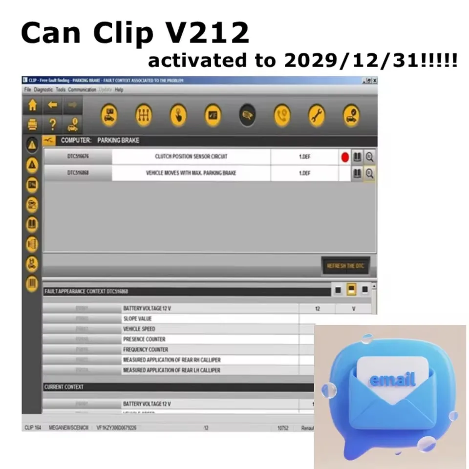 

2025 más nuevo SW V215 V212 V209 V220 para Renault puede clip herramienta de diagnóstico regalos gratis + Reprog V191 + Dialogys
