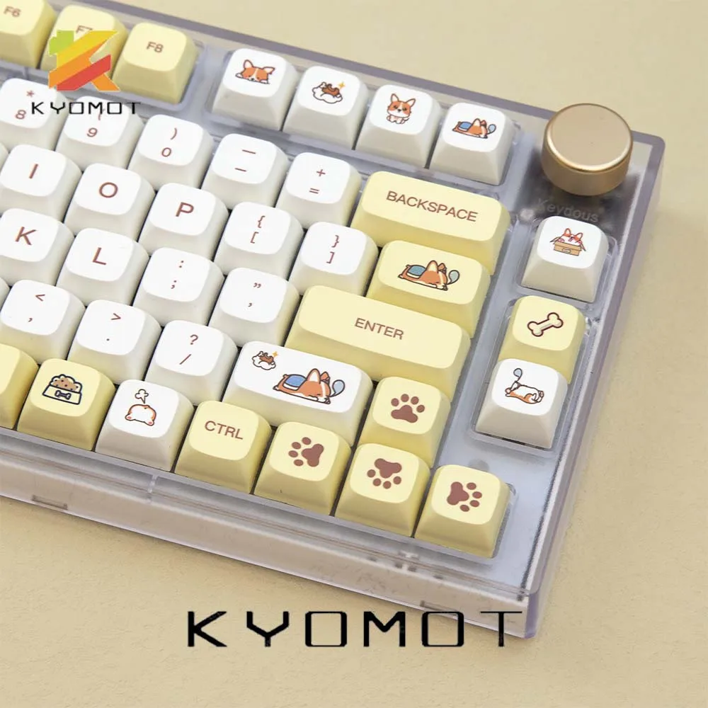 KYOMOT Corgi Keycap PBT Dye Sublimation Profile XDA 135 Keys สำหรับ Cherry MX Switch แป้นพิมพ์กลไก Filco ปรับแต่งรูปแบบ DIY