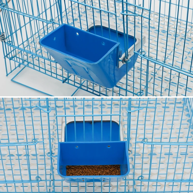 5Pcs Rabbit Feeder Box Hopper Rabbit Cage Rex Rabbit Anti Pickling Feed Trough Feeders Automatic Farm Animals Feeding Bowls