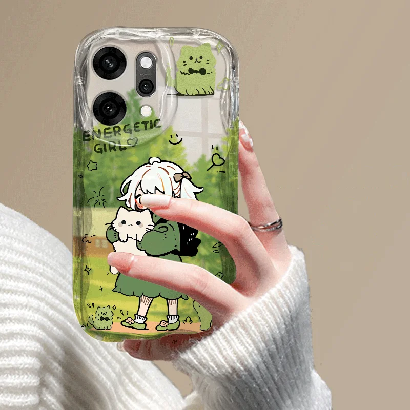 Flexible TPU Case For Oppo Reno14 Pro Oppo Reno14 F 5G Shockproof Cuterus Figure Pattern Protective Back Cover Fundas