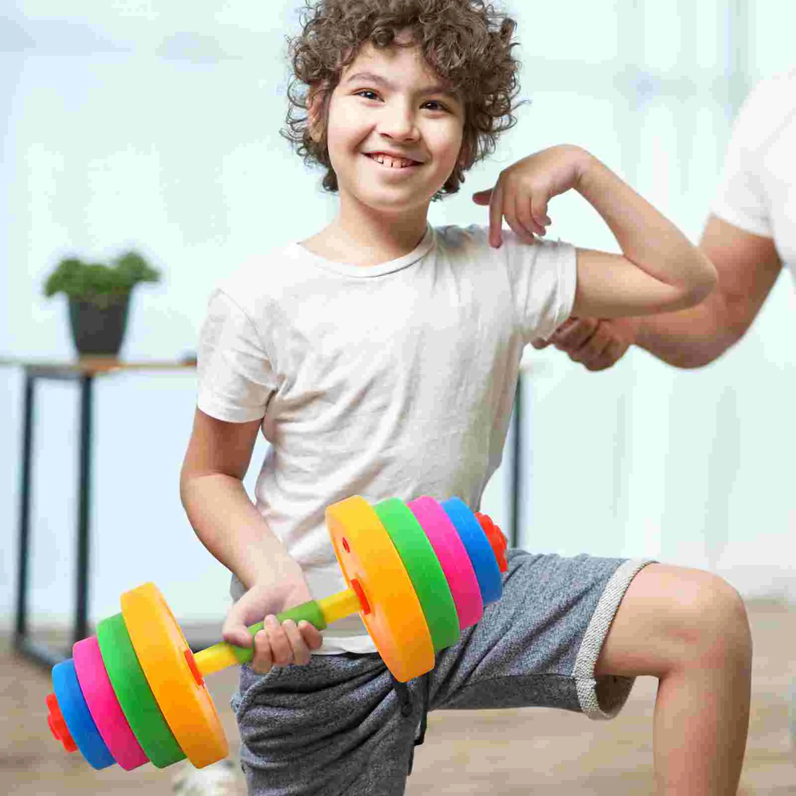 Children Adjustable Heavy Dumbbells Girl Toddler Toys Kids Body Barbell Plastic